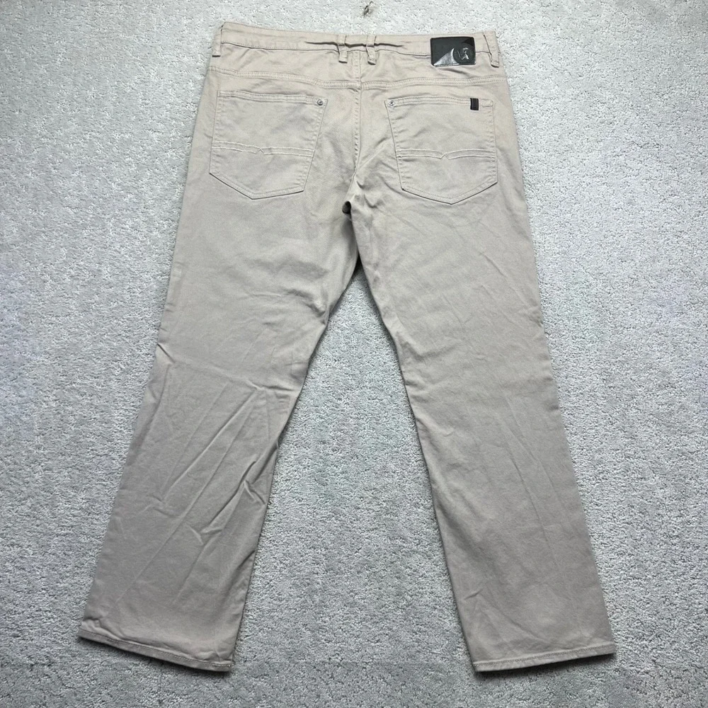 Buffalo David Bitton Jeans Mens 36x30 Sam-X Slim‎ Straight Stretch Khaki Beige